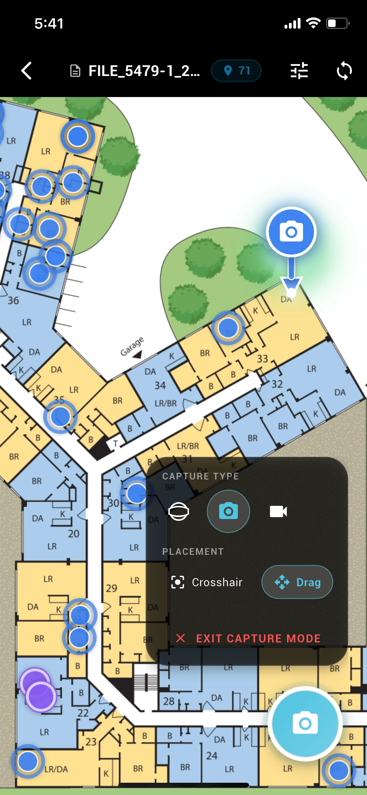 Field Floor plan capture mode